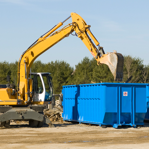 what size residential dumpster rentals are available in Unity ME